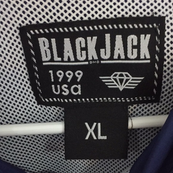 Vintage Blackjack 1999 USA  Hooded Windbreaker Size XL - Picture 8 of 13